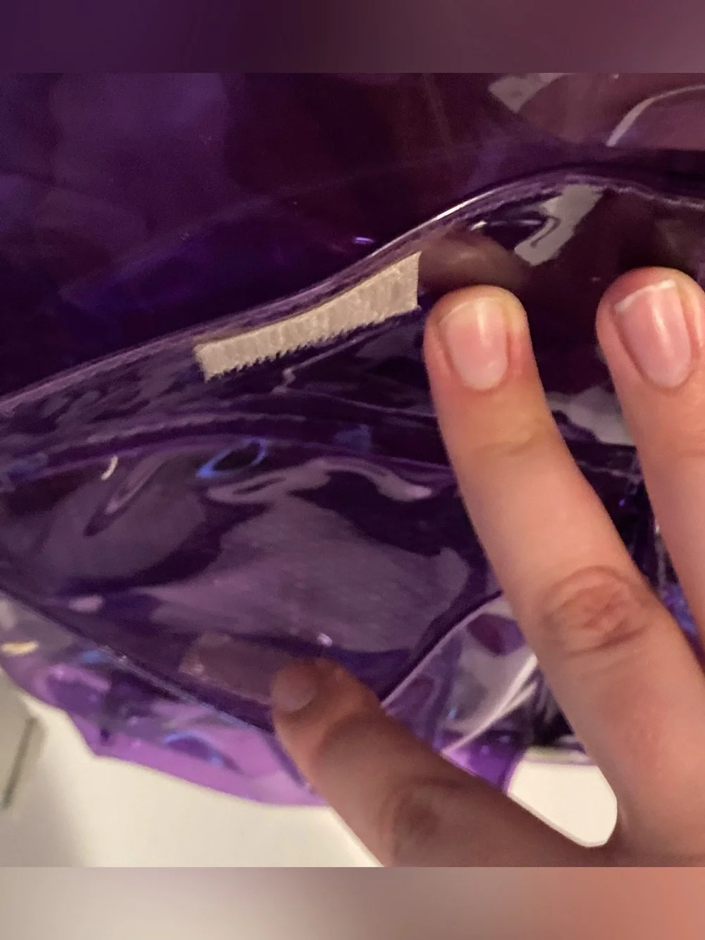 Vintage Purple Vinyl Transparent Backpack